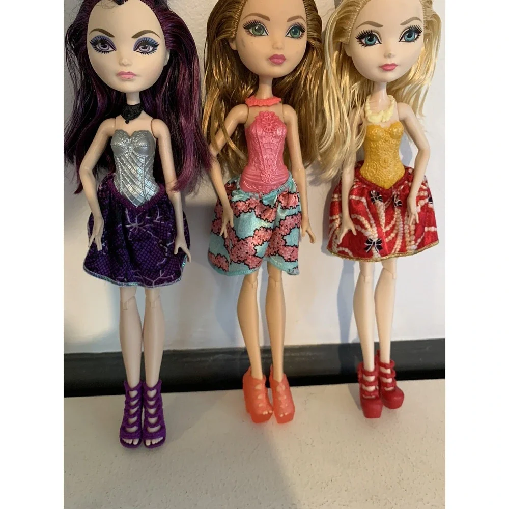Ever After High Doll Lot Of 3 Apple White Ashlyn Ella Raven Queen